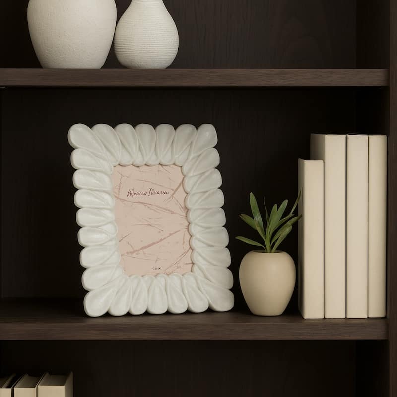 Resin Photo Frame Sculpted Dimensional Design and Textured Contours - 11" x 9" x 1"
