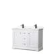 Option White, Black Trim, Carrara Cultured Marble Top