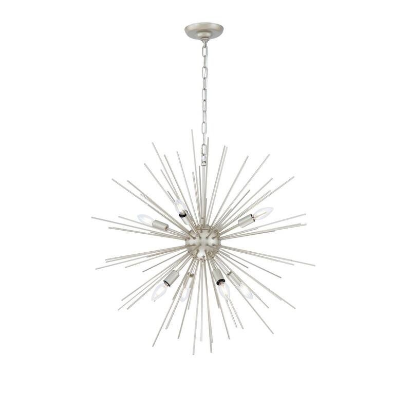 Timber 8 light Champagne pendant - One Size