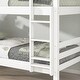 preview thumbnail 6 of 7, White Twin Over Twin Bunk Beds with Bookcase Headboard