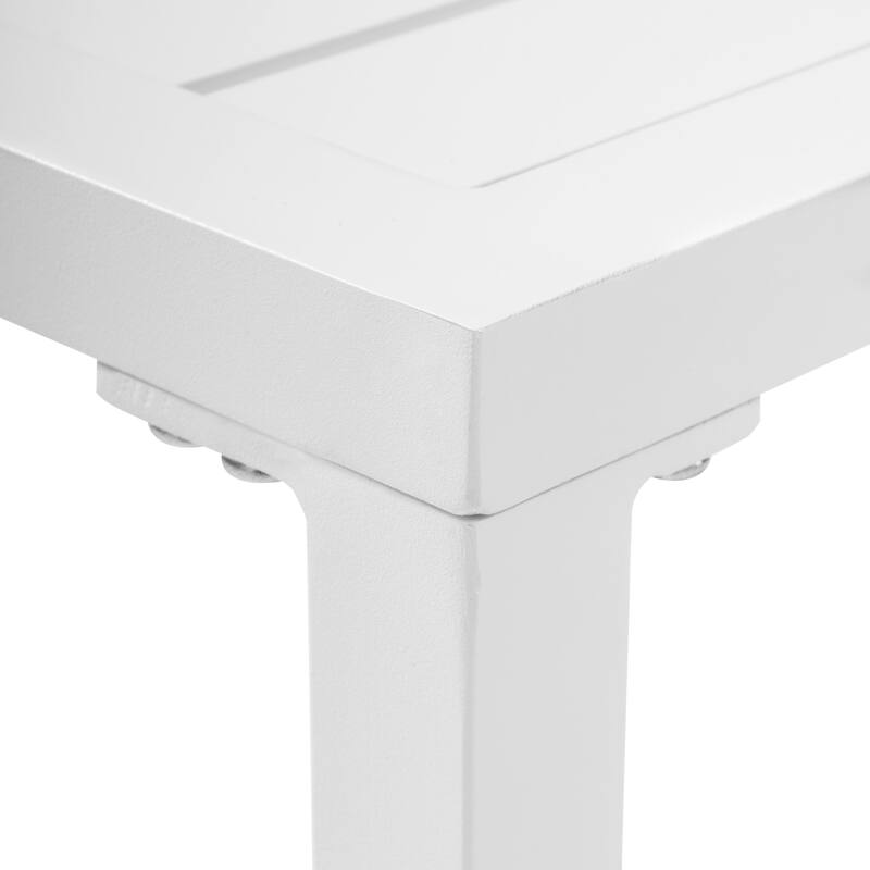 VredHom Outdoor Square Side Table Aluminum End Table - 15.7" L x 15.7" W x 15.9" H
