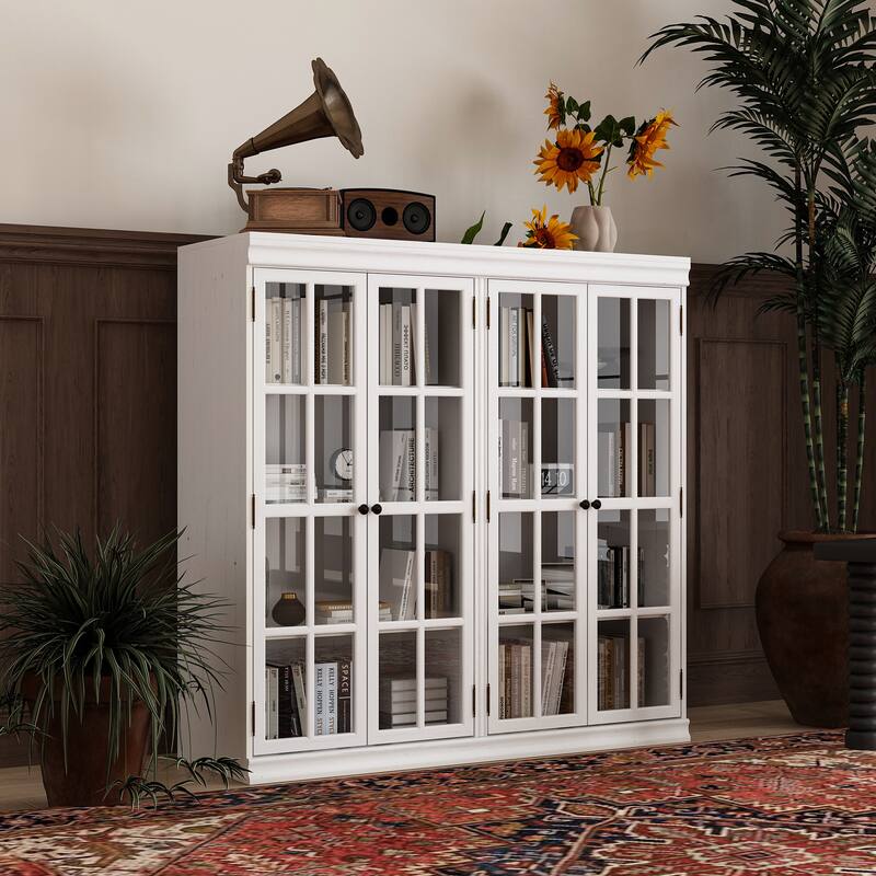 Versatile and Well-Crafted 2-Door Storage Solution Bookshelf Boocase