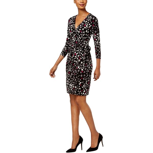 multi coloured wrap dress