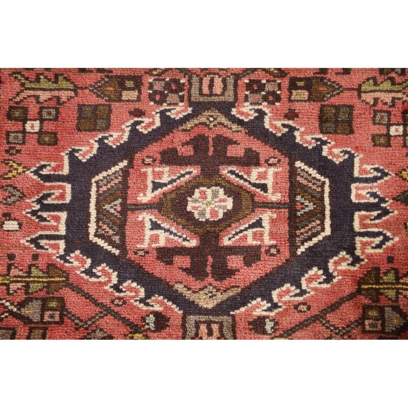 Tribal / Geometric Gharajeh Persian Runner Rug Handmade Wool Carpet - 2'5" x 9'6"