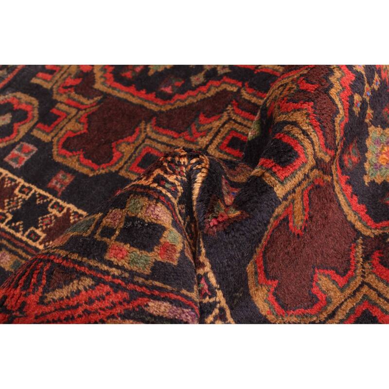 ECARPETGALLERY Hand-knotted Teimani Dark Navy Wool Rug - 2'11 x 4'9