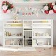 preview thumbnail 2 of 17, Multi-function Twin Size Low Loft Bed with Shelves for Kids