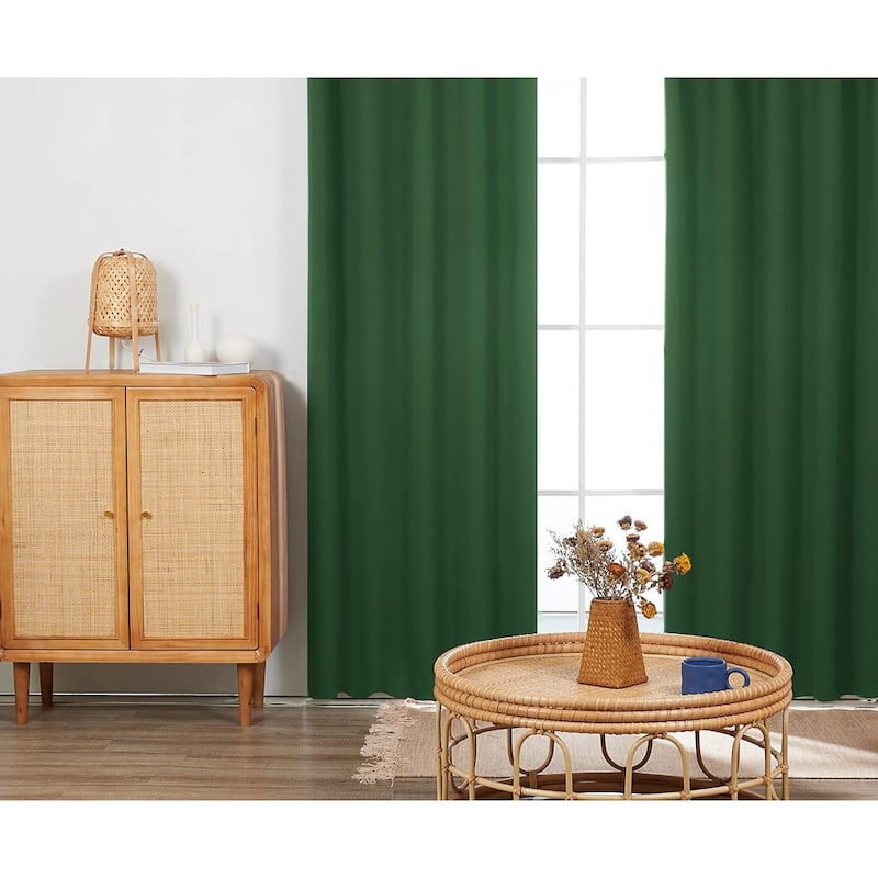 Green Curtains 63 Inch Length,42Wx63L Inch 2 Panels - Bed Bath & Beyond ...