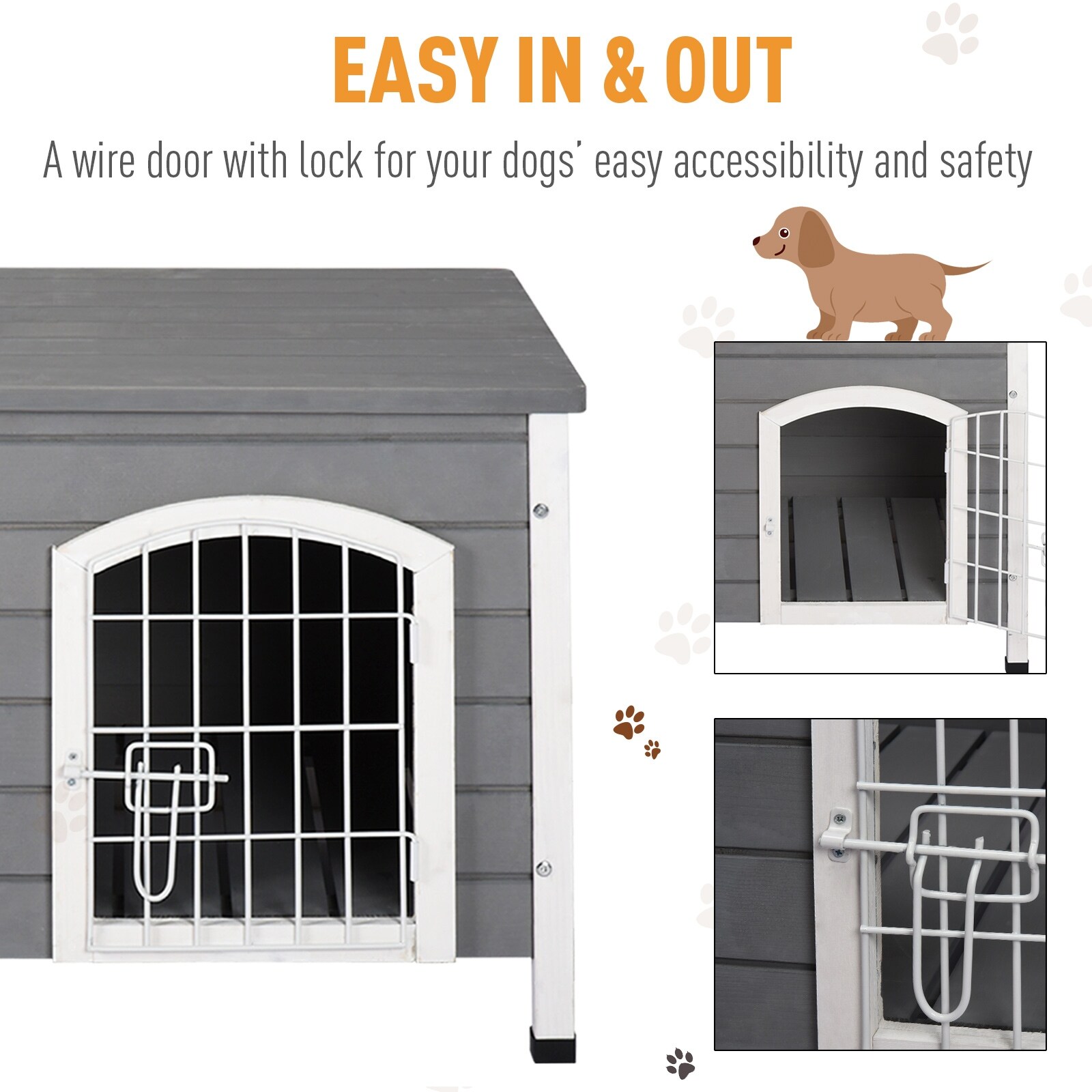 Dog house with door lock online