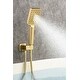 preview thumbnail 11 of 32, Waterfall Wall Mount Roman Tub Filler Faucet 3 Hole Single Handle Bathroom Bathtub Faucet with Hand Shower