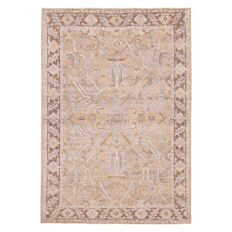 ECARPETGALLERY Hand-knotted Jules Serapi Tan Silk, Wool Rug - 5'3 x 7'7 - Tan - 5'3 x 7'7