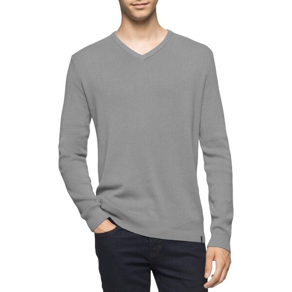 calvin klein men's v neck sweater