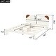 preview thumbnail 5 of 6, Full Size Pine Wood Bear Ears Platform Bed with LED lights