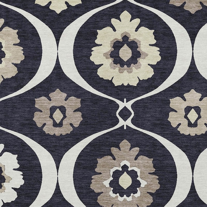 HomeRoots Medallion Transitional Rectangle Outdoor Rug