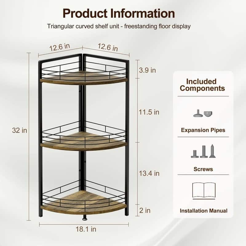 Bathroom Corner Shelf Stand