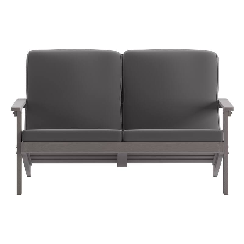 All-Weather Poly Resin Adirondack Loveseat & Cushions