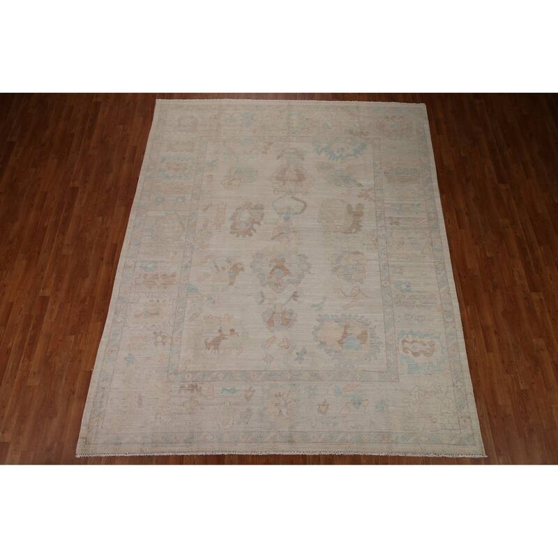 Vegetable Dye Oushak Rug Hand-knotted Wool Carpet - 8'3"x 10'0"