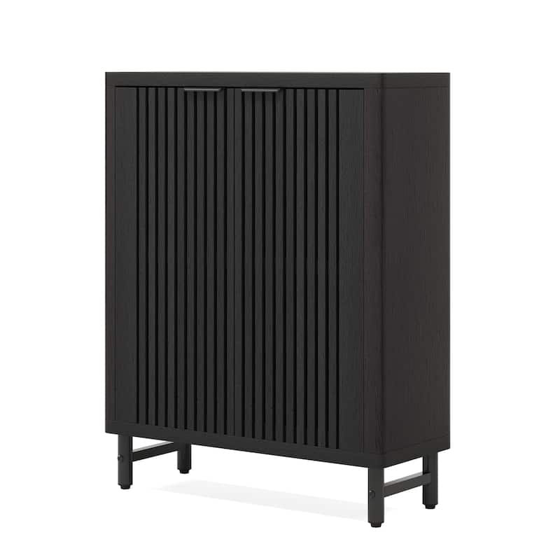24 Pairs Shoe Storage Cabinet with Door for Entryway Living Room
