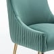 SEYNAR Modern Glam Boucle Pleated Velvet Dining Chair or Vanity Chair ...