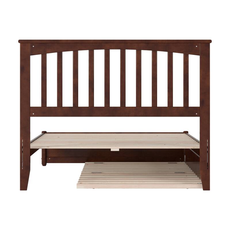 Everett Platform Bed with Panel Footboard and Twin Trundle