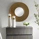 preview thumbnail 2 of 4, Uttermost Axel Round Brass Mirror - 30"H x 30"W x 1.5"D
