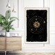 preview thumbnail 55 of 62, Astrology Map, Solar System Planets Modern Black Canvas Wall Art Print for Bedroom