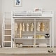 preview thumbnail 4 of 36, Metal Loft Bed with Wardrobe and Storage Shelves