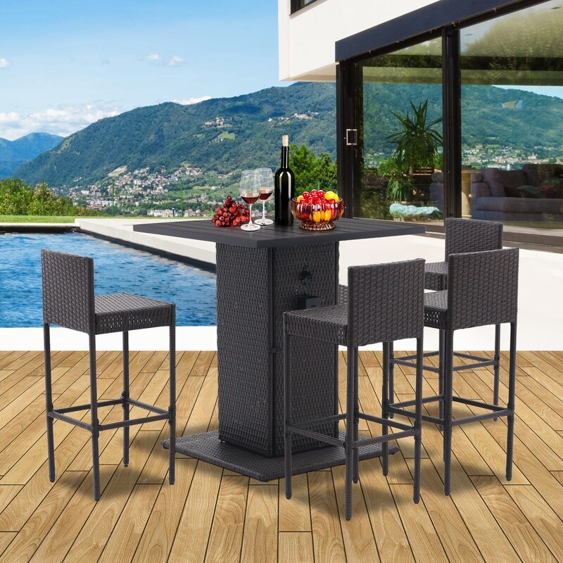 Outdoor Furniture Piece Bar Set Garden Oasis Harrison Outdoor Bar