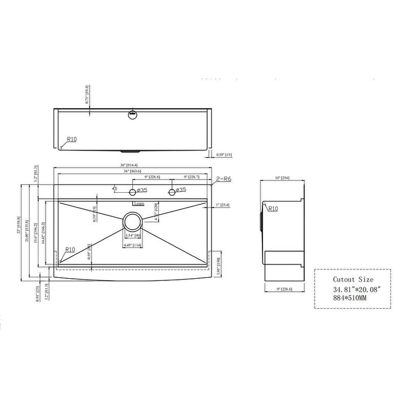 Farmhouse 16 Gauge Single Bowl Stainless Steel Kitchen Sink in Brushed Nickel