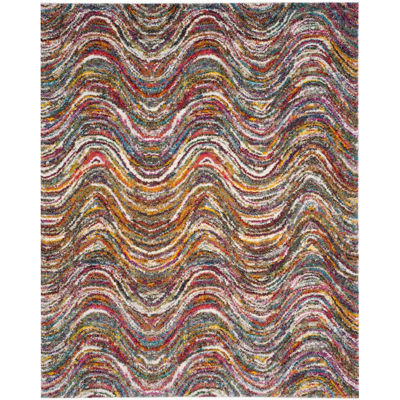 SAFAVIEH Fiesta Shag Wida Abstract Rug