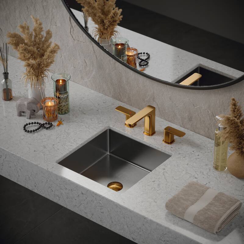 Karran Venda KBF514 2-Handle Three Hole Widespread Bathroom Faucet with Matching Pop-up Drain