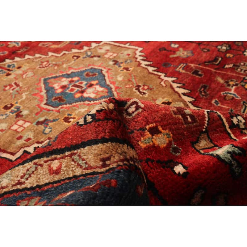 ECARPETGALLERY Hand-knotted Andelz Red Wool Rug - 3'5 x 9'4