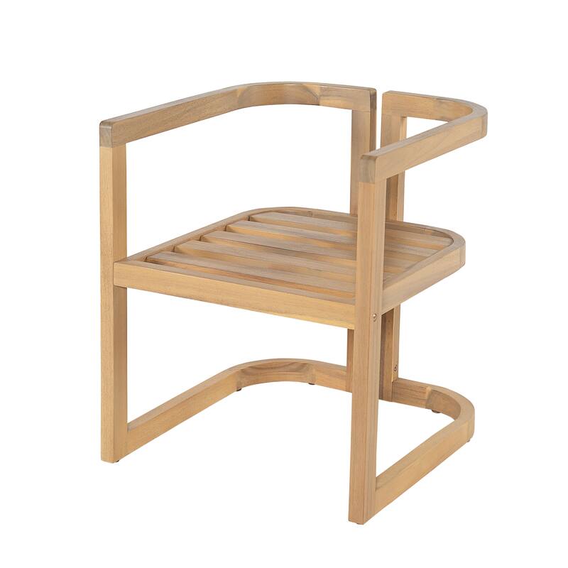 Christopher Knight Home - Outdoor Acacia Wood Dining Chairs with Cushions - Set of 2