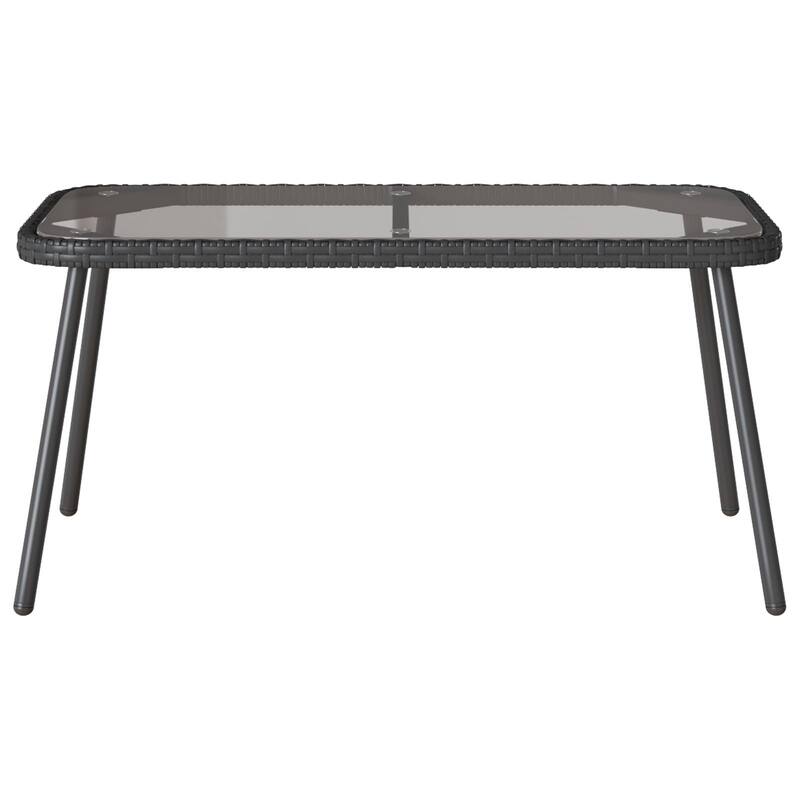 Rectangular Poly Rattan Coffee Table - 35.4 x 17.7 x 16.9 in