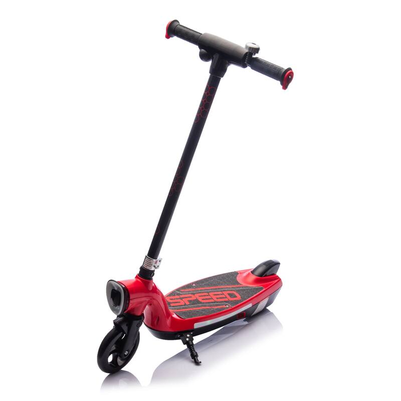Kids Ride On Electric Scooter With Kickstand,Scooter Bell, Faster Speed And Longer Usage Time, bRear Brake, Wider Pedal