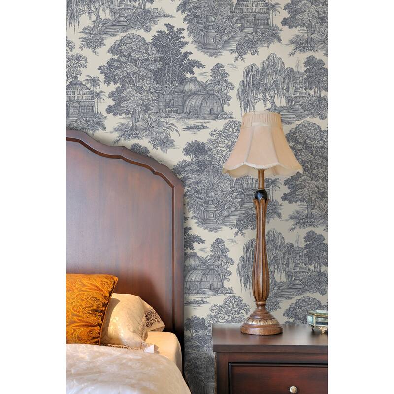 Osterley Toile Non-Pasted Wallpaper – 396in. x 21in. – Covers 56 square feet