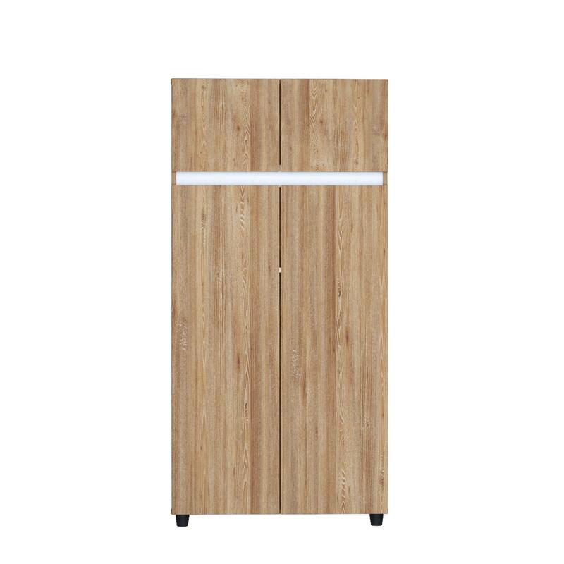 65-inch Armoire/ Wardrobe by Inval - Amaretto Oak / White