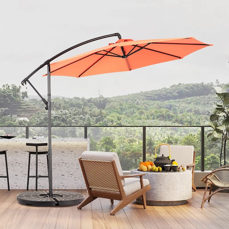 Topcraft 10ft Offset Hanging Market Patio Umbrella