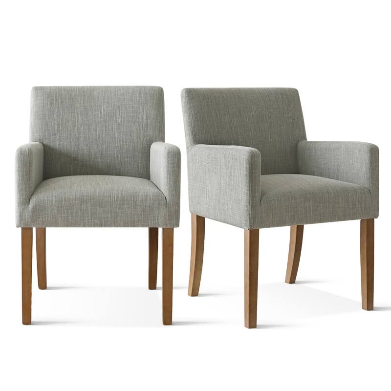 Linen Upholstered Armchair(Set of 2)