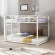 preview thumbnail 2 of 2, Modern Full over Full Metal Bunk Kids Bed with Sturdy Frame, Built-in Ladder, Safety Guardrails for Space-Saving, White