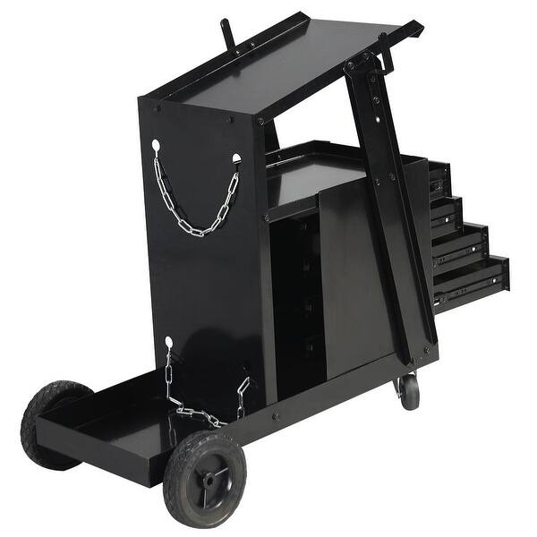 Shop Costway 4 Drawer Cabinet Welding Welder Cart Plasma Cutter