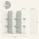 preview thumbnail 28 of 41, HOMCOM 5 Panel 67" Tall Wood Room Divider, Privacy Screen with 3 Display Shelves, and Folding Storage for Bedroom or Home Office