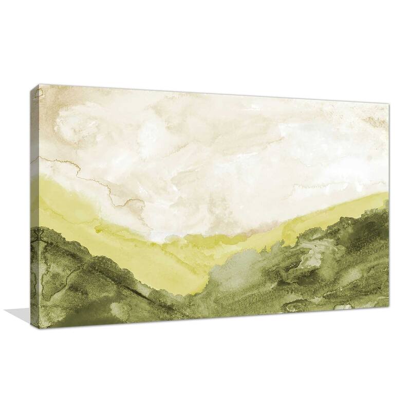 "Washed Green Landscape" Print on Canvas