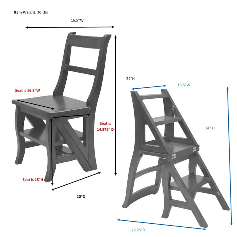 Carolina Chair & Table Folding Library Chair - Antique White