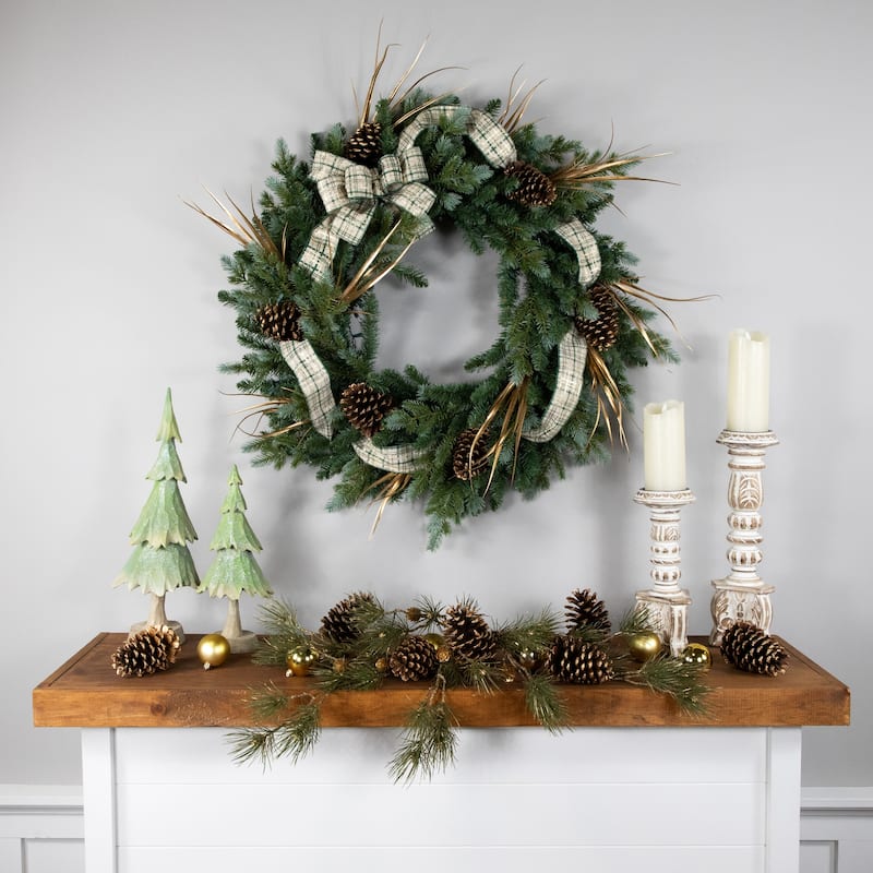 Blue Spruce Artificial Christmas Wreath 48-Inch Unlit - 48"