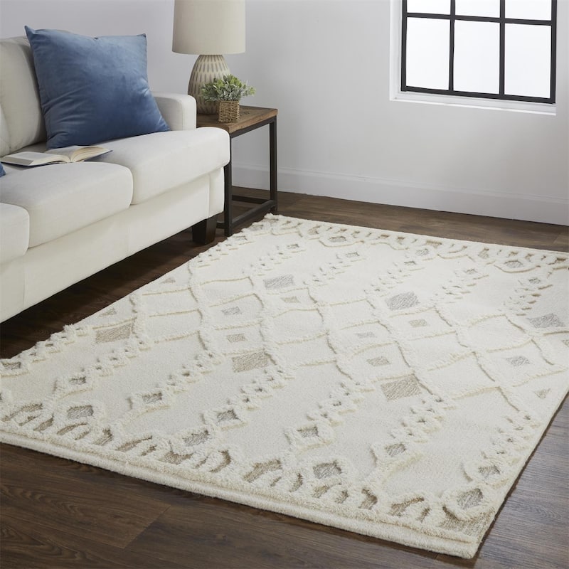 Zoxa Geometric Stain Resistant Area Rug By HomeRoots