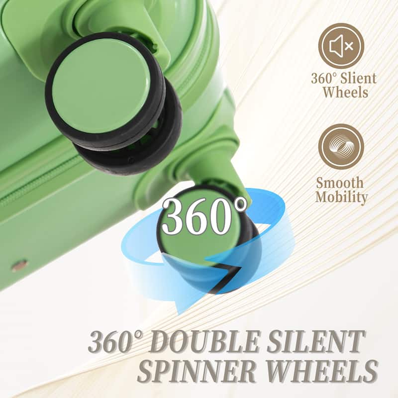 3PCS ABS Carry on Suitcase with Combination Lock