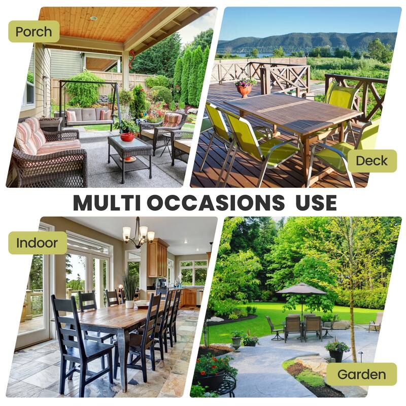 11-Piece Outdoor Aluminum Dining Table and Foldable Adjustable Dining Chairs Set