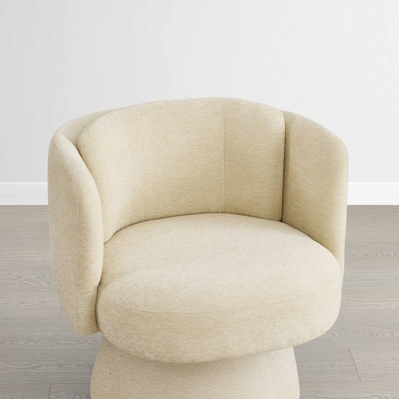 Spruce & Spring Modern Swivel Barrel Accent Chair for Living Room, Bedroom & Nursery