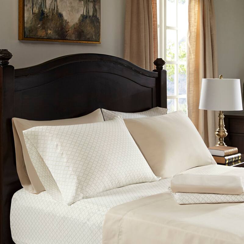 Madison Park Essentials Alexine Brown 16 Piece Jacquard Comforter Set with 2 Bed Sheet Sets