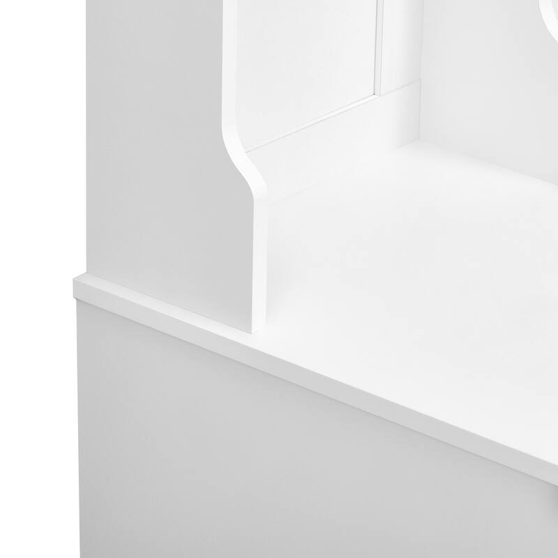 5-in-1 Entryway Bench with Coat Rack, 7 Sturdy Hooks, Adjustable Shelves, Drawers, and Metal Handles
